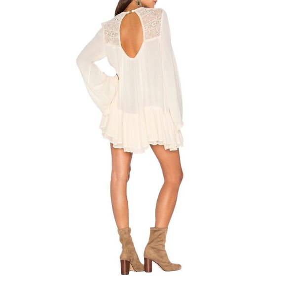 Free People One Night Victorian Lace Tunic - Size Small (Oversized) - Picture 5 of 8